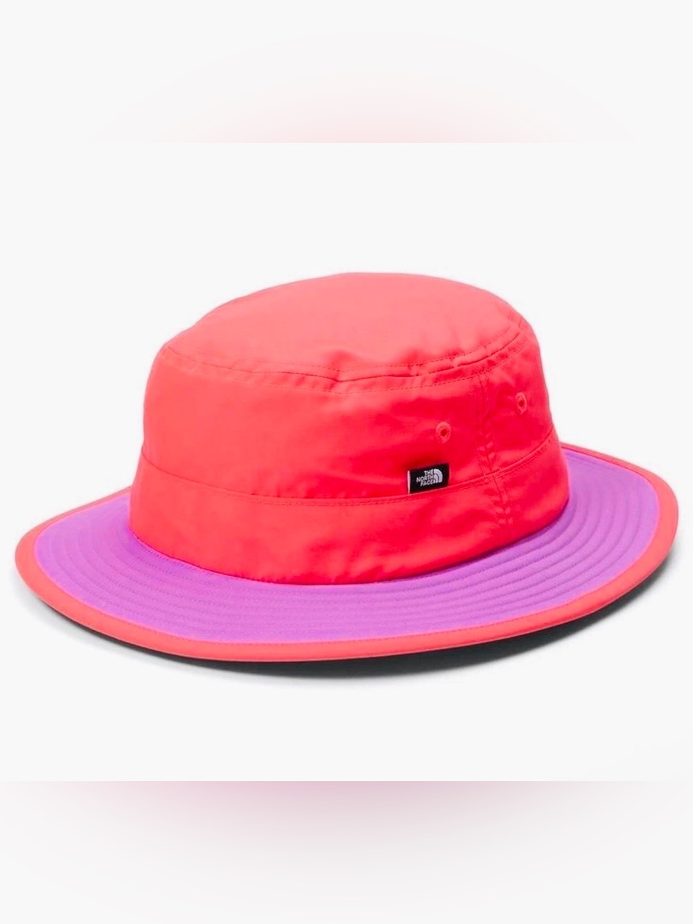 The North Face Kids Two-Tone Bucket Hat in Coral Pink and Lavender